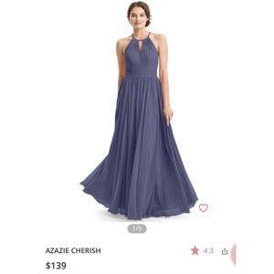 Azazie Cherish Bridesmaid Dress in Stormy